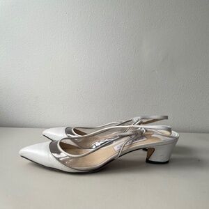 Jimmy Choo white kitten heels